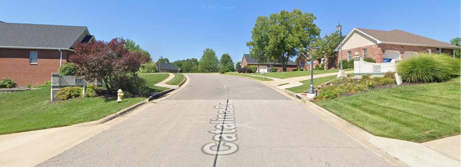 Catalina Drive entrance landscape view of Charleston Place residential subdivision