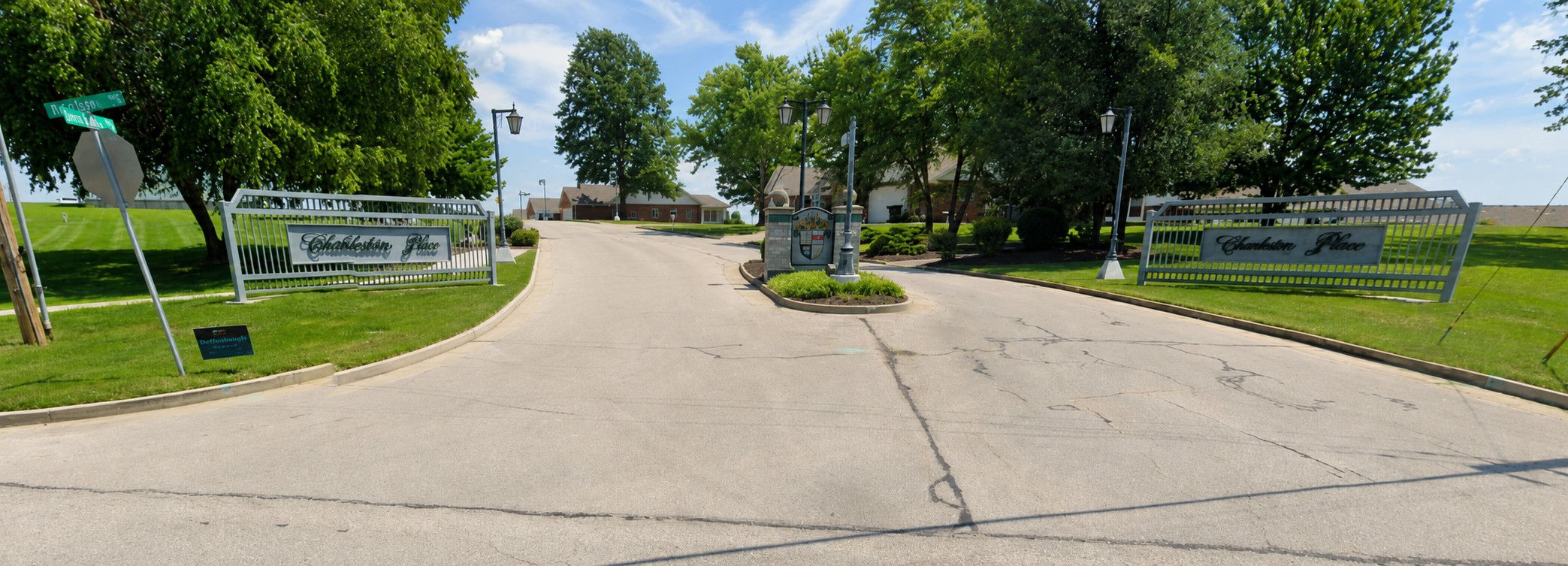 Charleston Place community entrance and maintained subdivision grounds